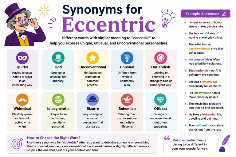 Synonyms for Eccentric