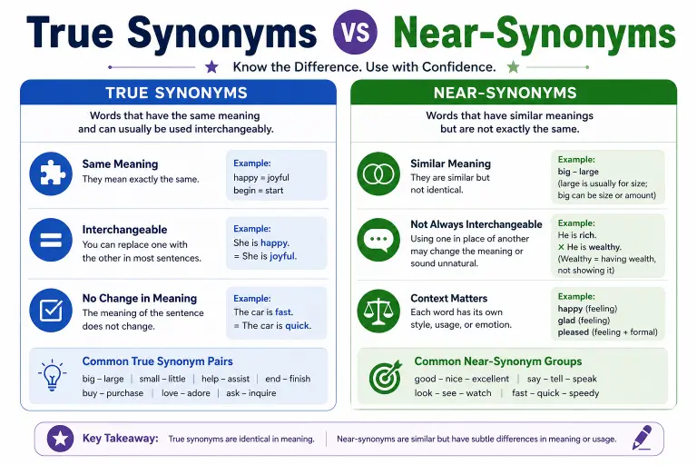 true synonyms vs