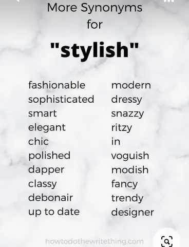 synonyms for stylish